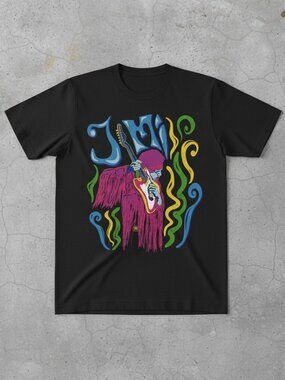 Vintage Jimi Hendrix Psychedelic Graphic T-Shirt | Retro Rock Legend Tee